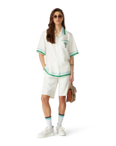 Metaphysical Tennis Icon Short Sleeve Silk Shirt