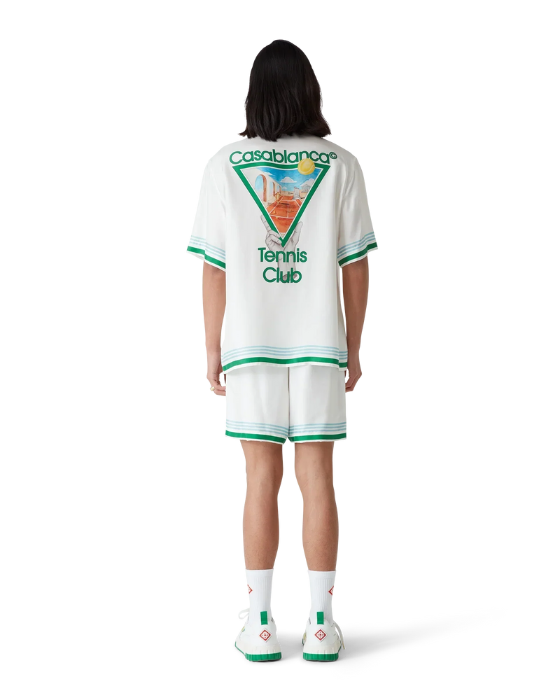 Metaphysical Tennis Icon Short Sleeve Silk Shirt
