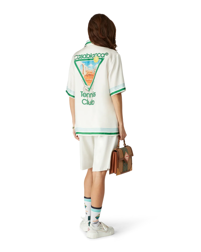 Metaphysical Tennis Icon Short Sleeve Silk Shirt