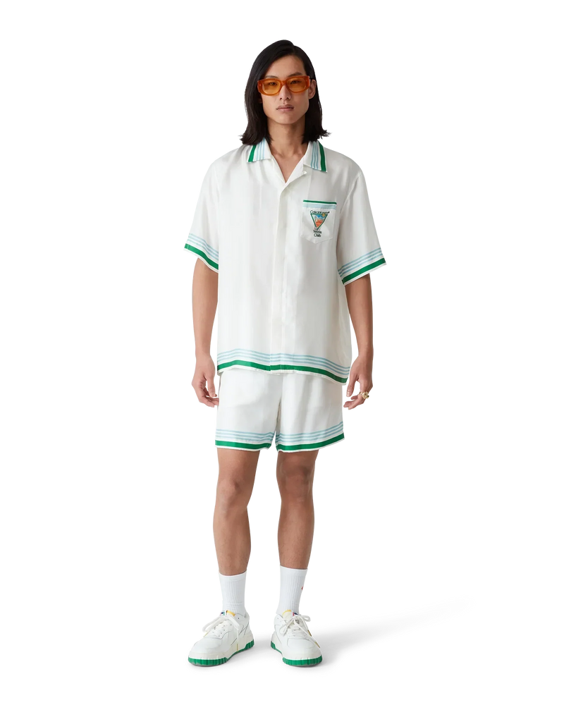 Metaphysical Tennis Icon Short Sleeve Silk Shirt