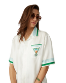 Metaphysical Tennis Icon Short Sleeve Silk Shirt