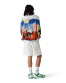 Midnight Acropolis Long Sleeve Silk Shirt