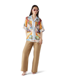 La Tornade De Rose Short Sleeve Silk Shirt