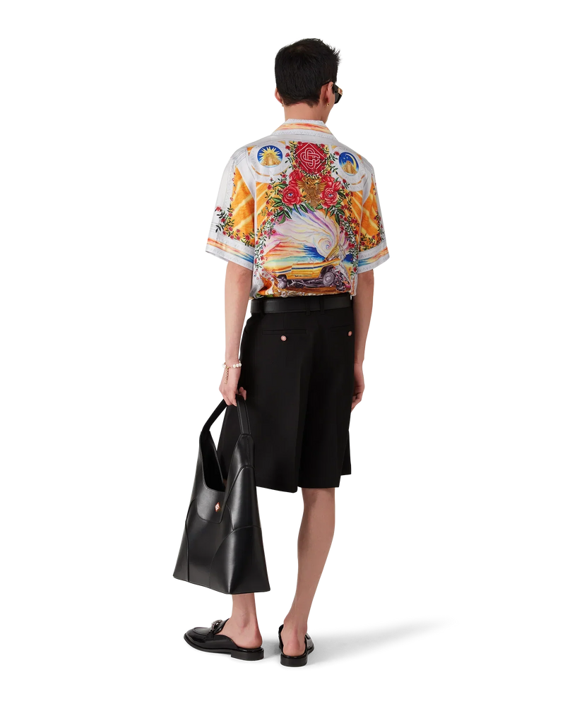 La Tornade De Rose Short Sleeve Silk Shirt