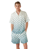 Gradient Monogram Short Sleeve Silk Shirt