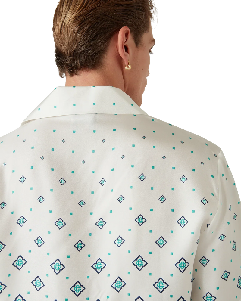 Gradient Monogram Short Sleeve Silk Shirt