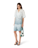 Gradient Monogram Short Sleeve Silk Shirt