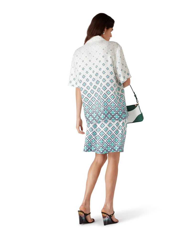 Gradient Monogram Short Sleeve Silk Shirt