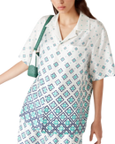 Gradient Monogram Short Sleeve Silk Shirt