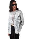 Tattoo Long Sleeve Silk Shirt