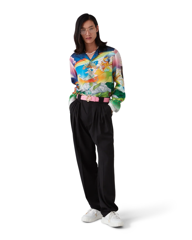 La Musique Long Sleeve Silk Shirt