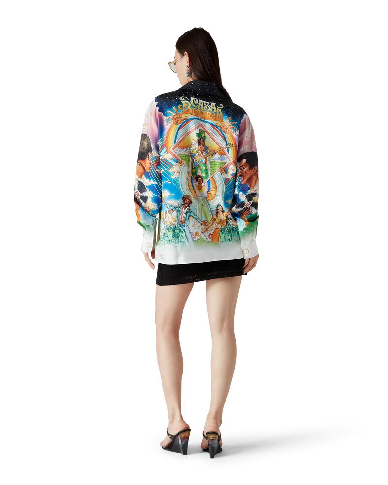 La Musique Long Sleeve Silk Shirt