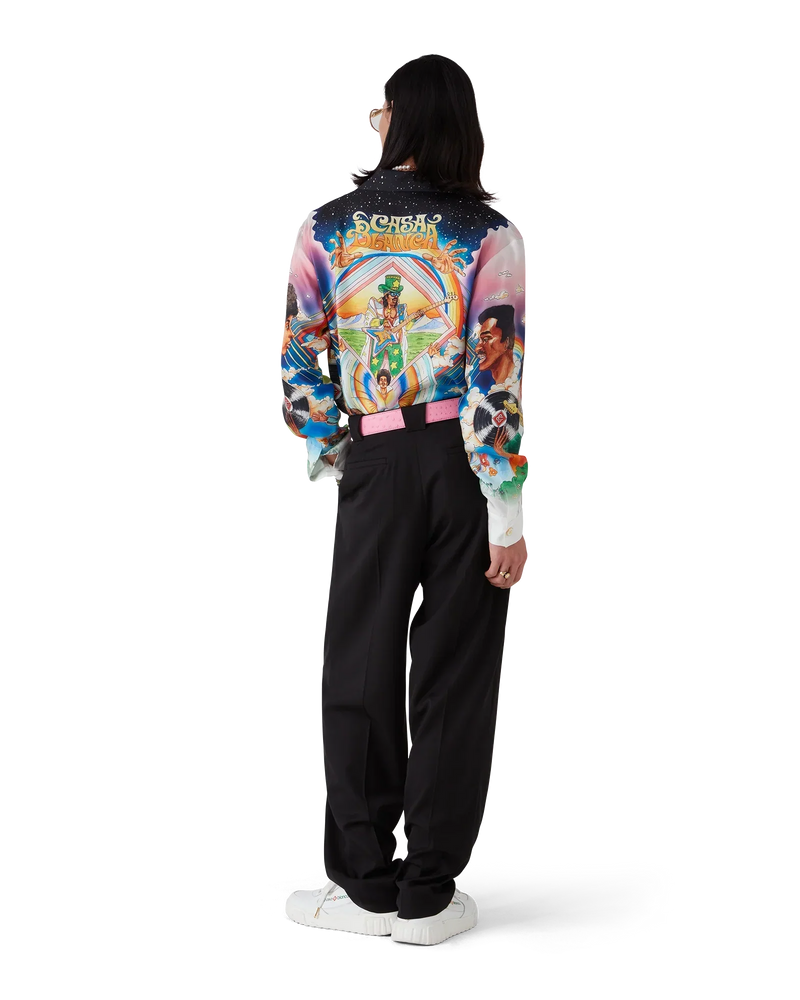 La Musique Long Sleeve Silk Shirt