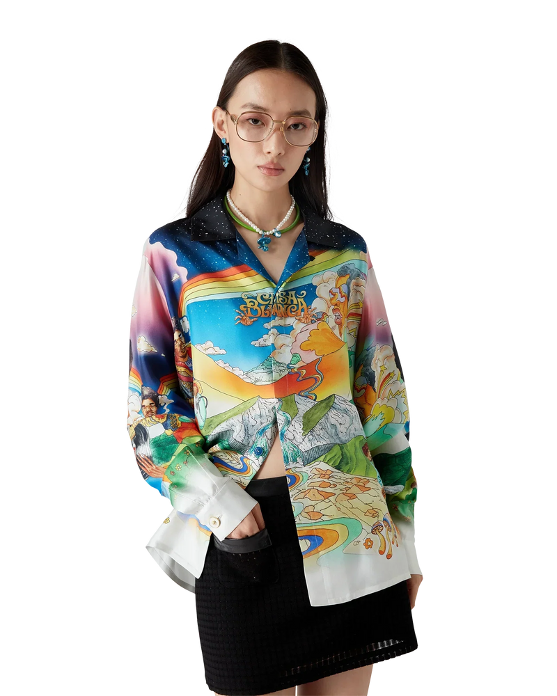 La Musique Long Sleeve Silk Shirt