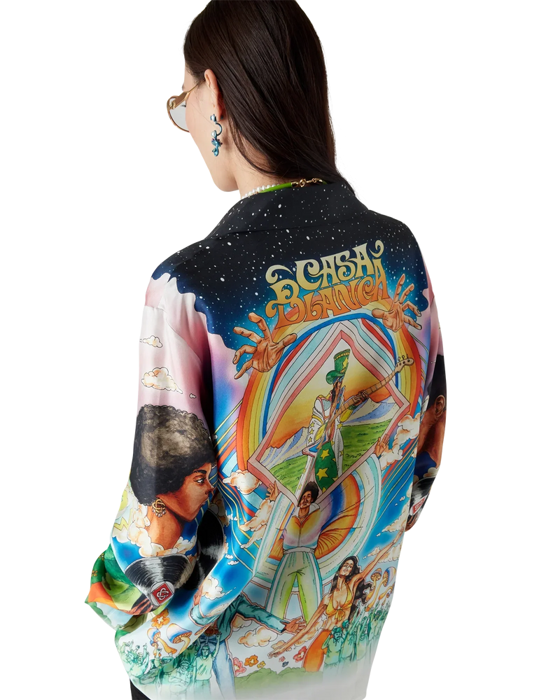 La Musique Long Sleeve Silk Shirt