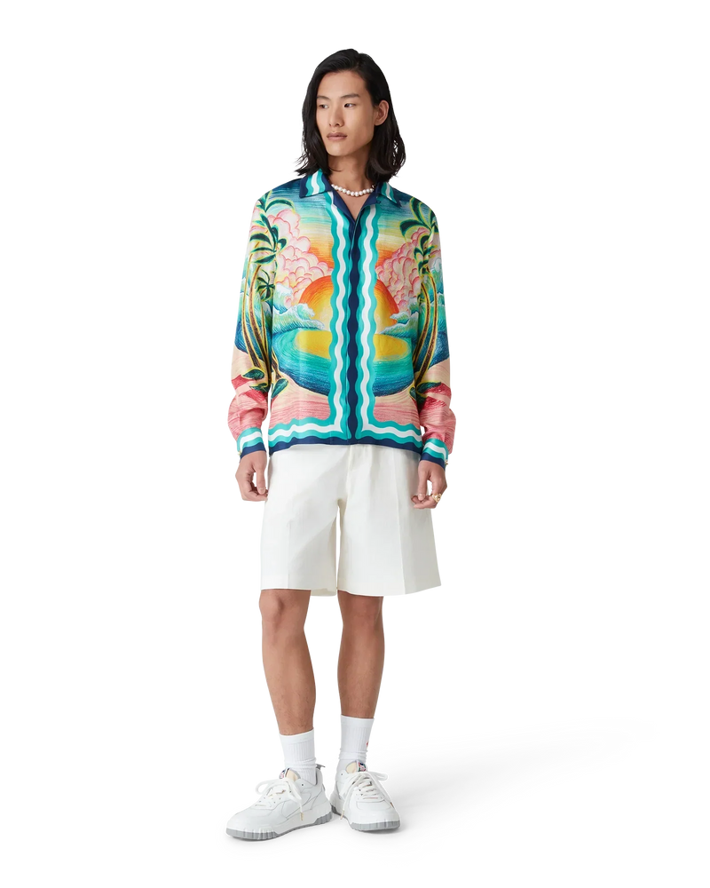 Danse De La Mer Long Sleeve Silk Shirt