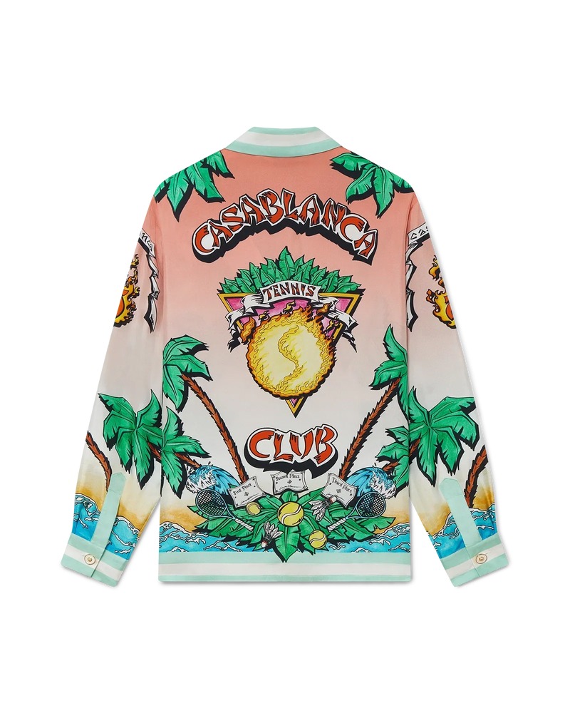 Tennis Club Long Sleeve Silk Shirt