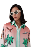 Tennis Club Long Sleeve Silk Shirt