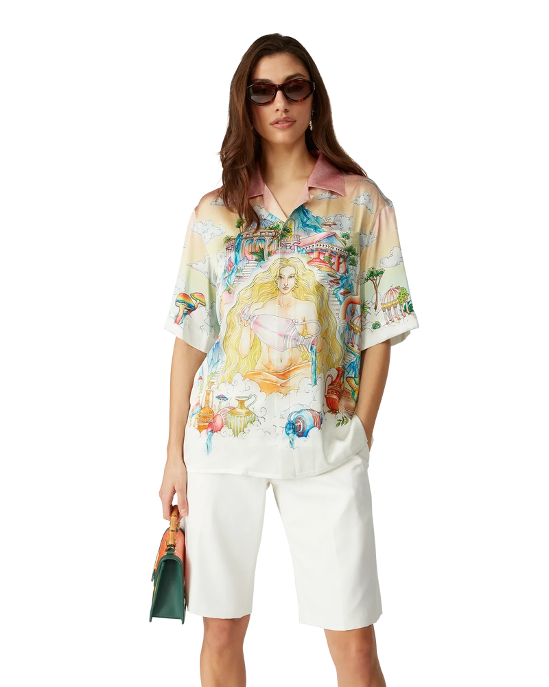 The Road To Knowledge Short Sleeve Silk Shirt