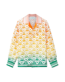 Gradient Heart Monogram Silk Shirt