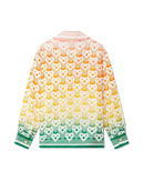 Gradient Heart Monogram Silk Shirt