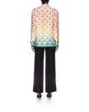 Gradient Heart Monogram Silk Shirt