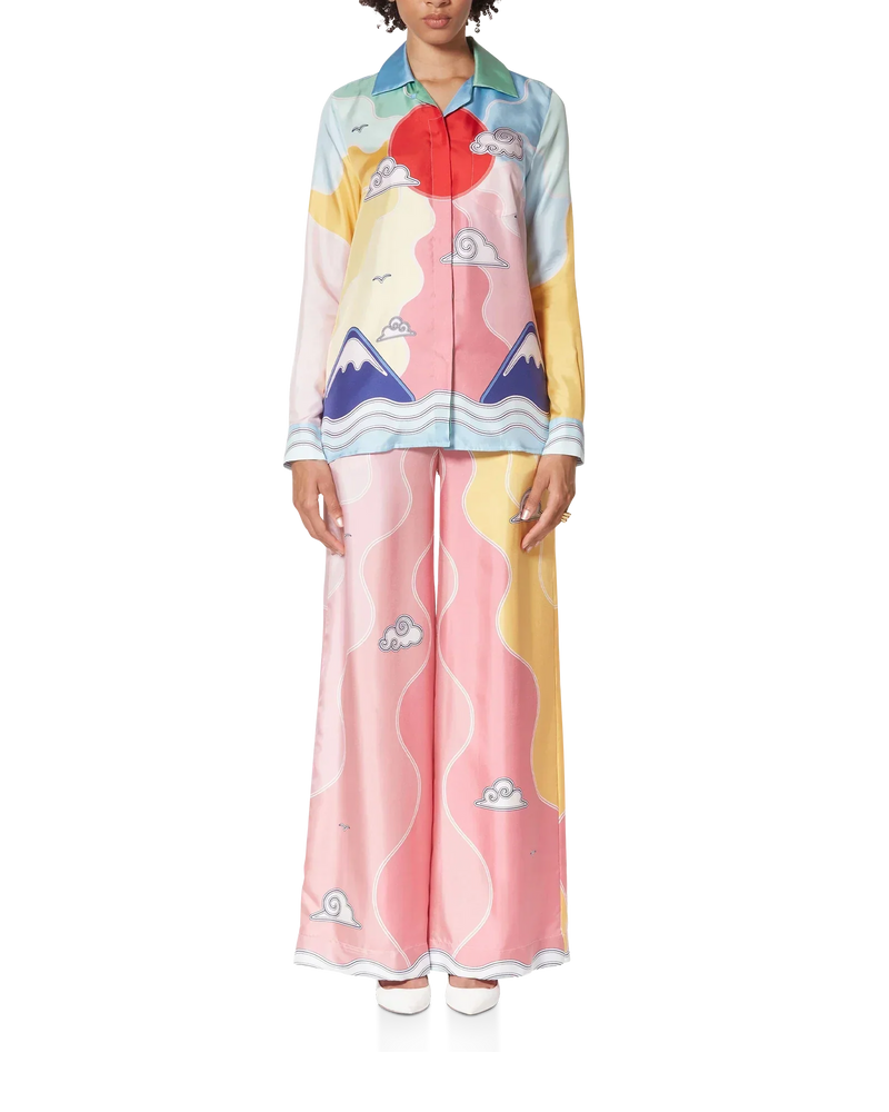 Soleil Levant Silk Shirt