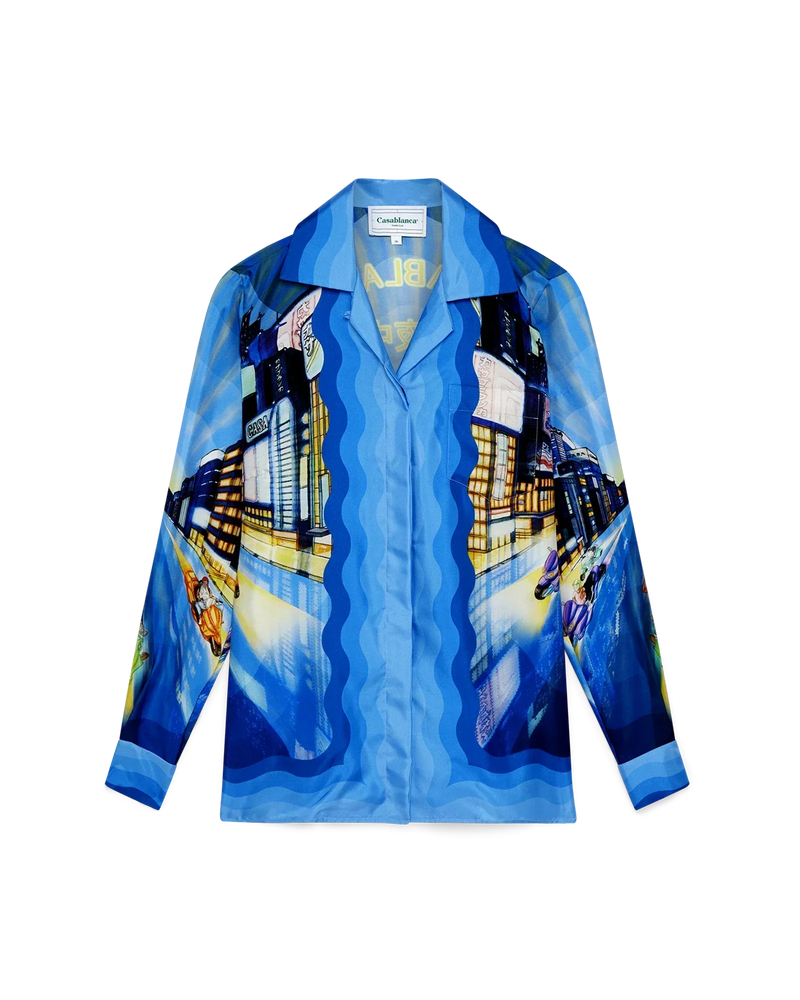 Tokyo Night Silk Shirt