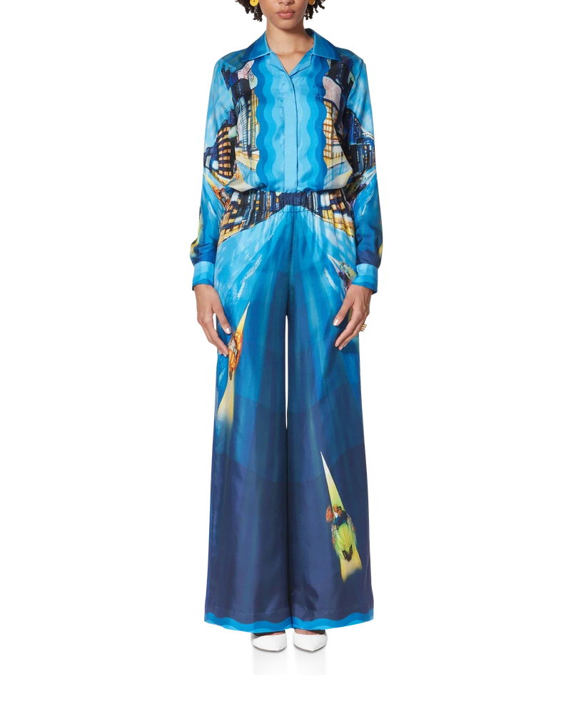 Tokyo Night Silk Shirt