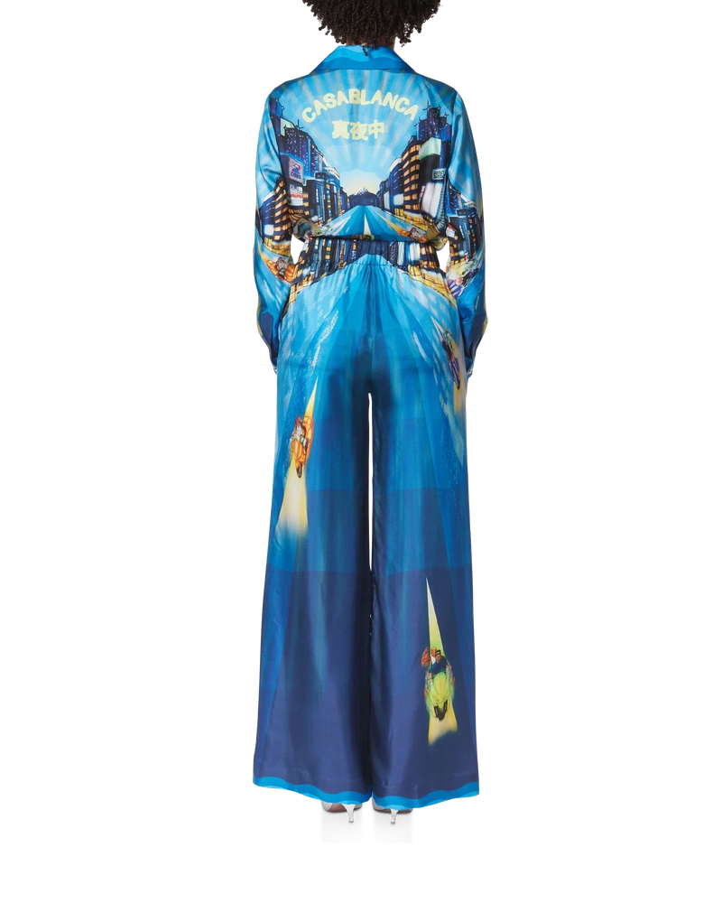 Tokyo Night Silk Shirt