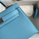 Hermes - Birkin 19 cm Bleu azur