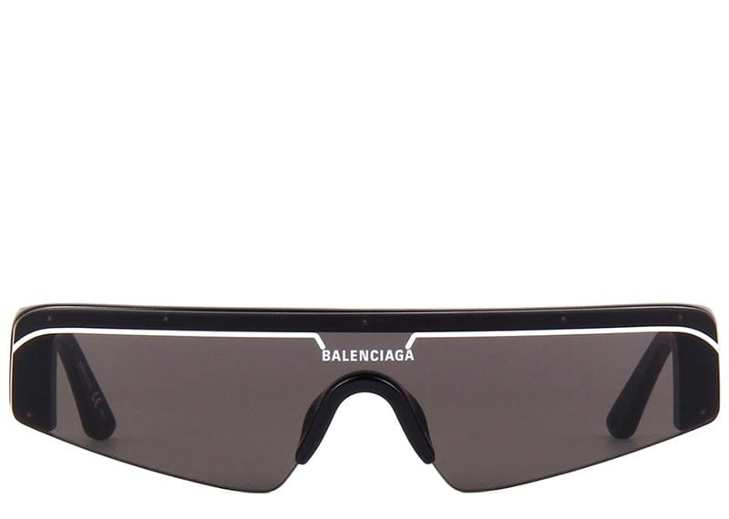 Balenciaga Rectangular Frameless Sunglasses Black