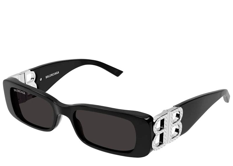 Balenciaga Sunglasses Shiny Solid Black/Silver