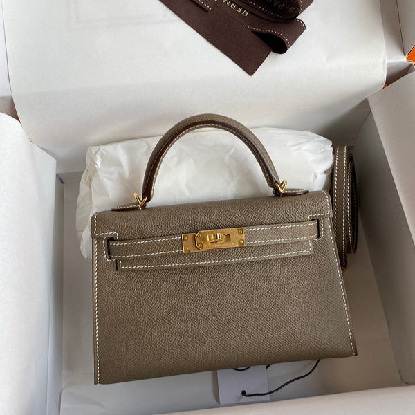 Hermes - Birkin 19 cm Taupe foncé
