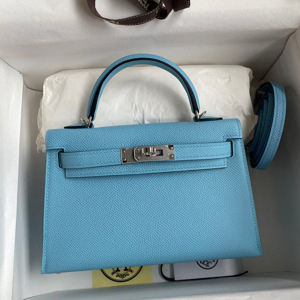 Hermes - Birkin 19 cm Bleu azur