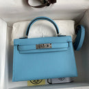 Hermes - Birkin 19 cm Bleu azur
