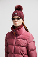 Moncler - Bonnet en laine avec pompon Bordeaux