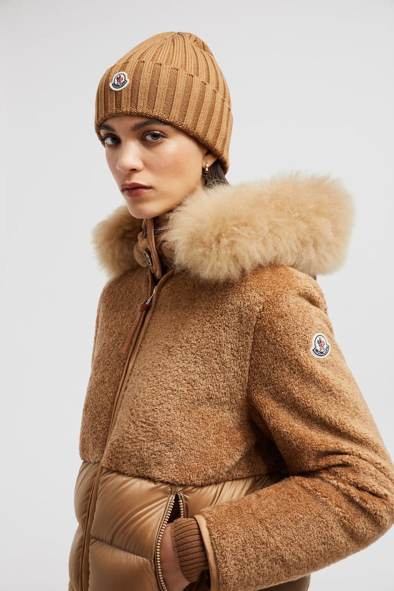 Moncler - Bonnet en laine Beige