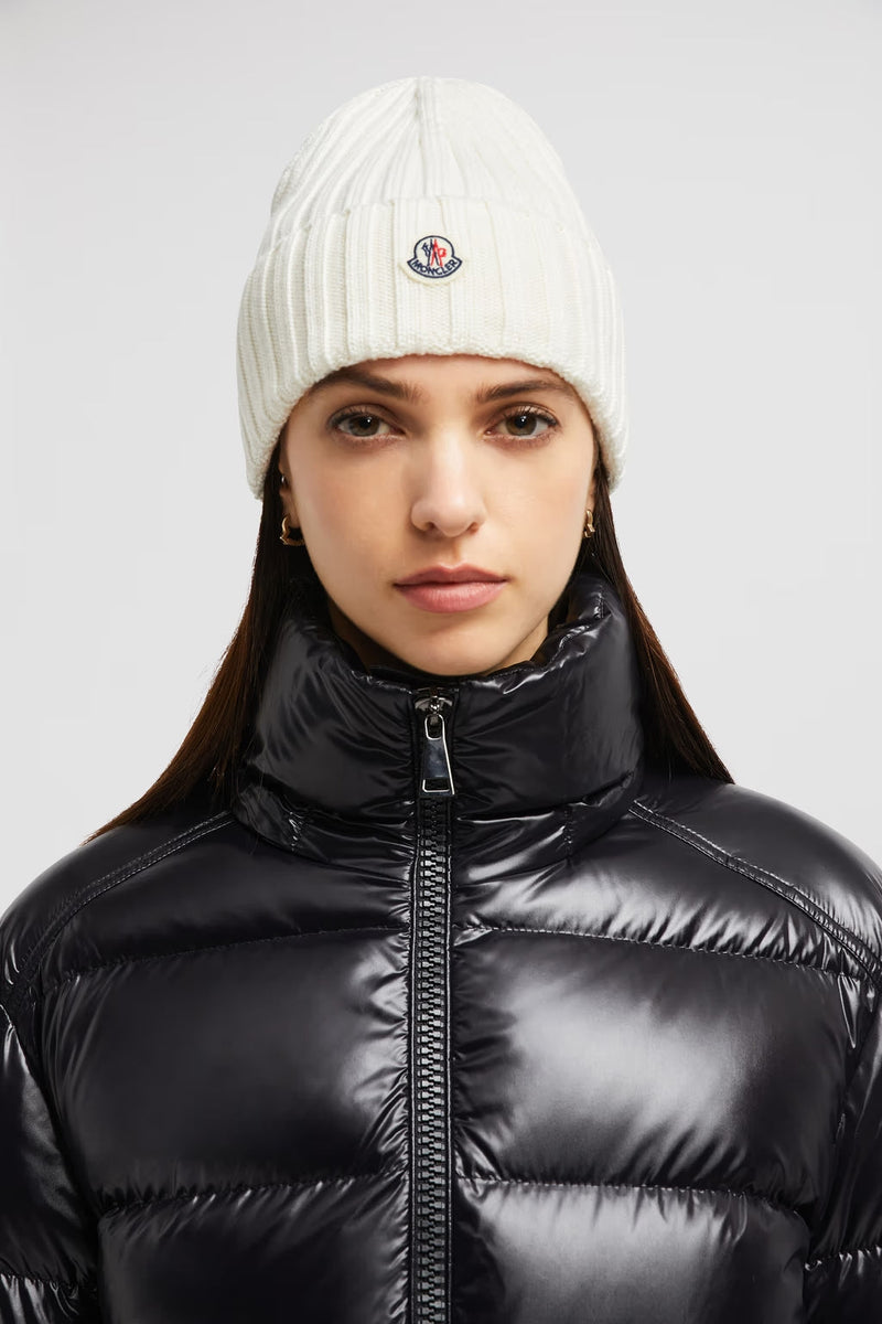 Moncler - Bonnet en laine Blanc