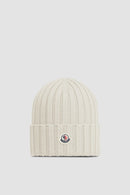 Moncler - Bonnet en laine Blanc