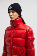 Moncler - Bonnet en laine fine Bleu marine