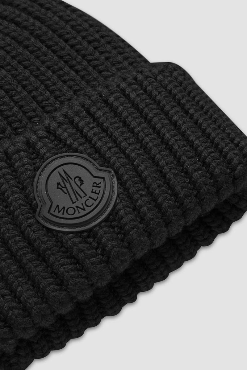 Moncler - Bonnet en laine Moncler Noir