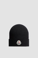 Moncler - Bonnet en laine fine Noir
