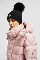 Moncler - Bonnet en laine avec pompon Noir