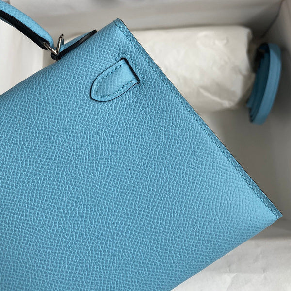 Hermes - Birkin 19 cm Bleu azur