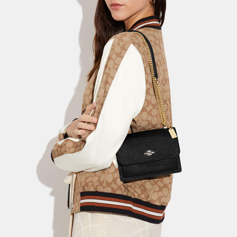 Crossgrain Leather Mini Klare Crossbody