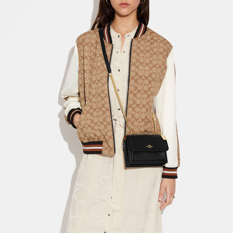 Crossgrain Leather Mini Klare Crossbody