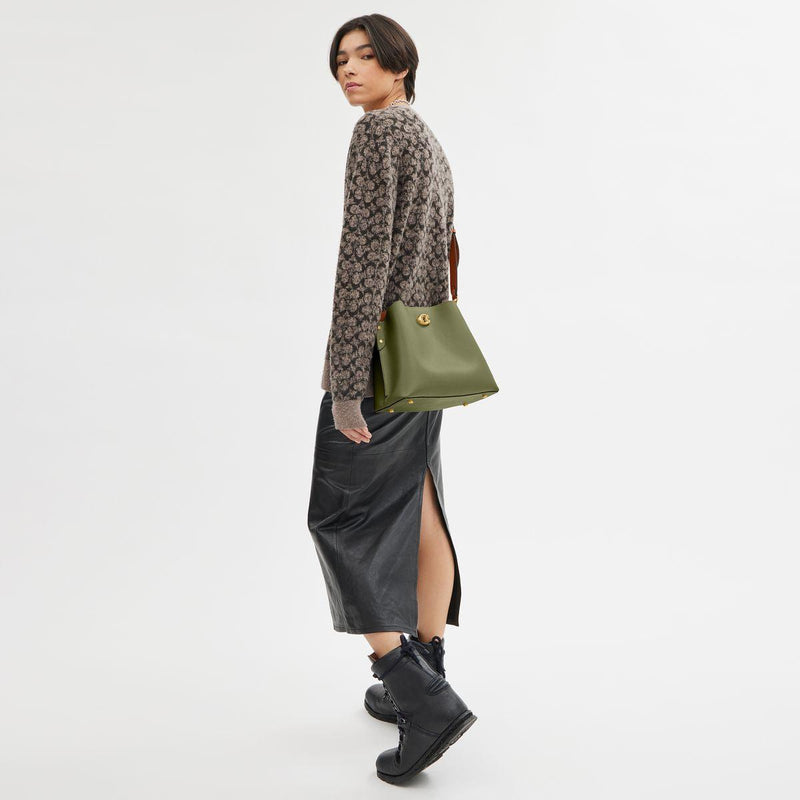 Willow Shoulder Bag In Colorblock With Signature Canvas Interior