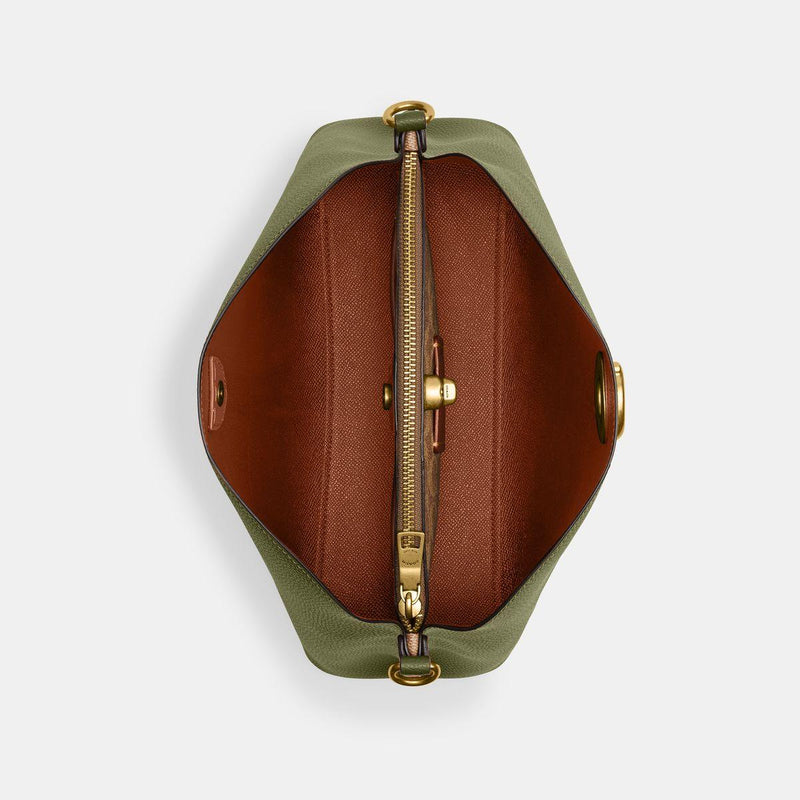 Willow Shoulder Bag In Colorblock With Signature Canvas Interior