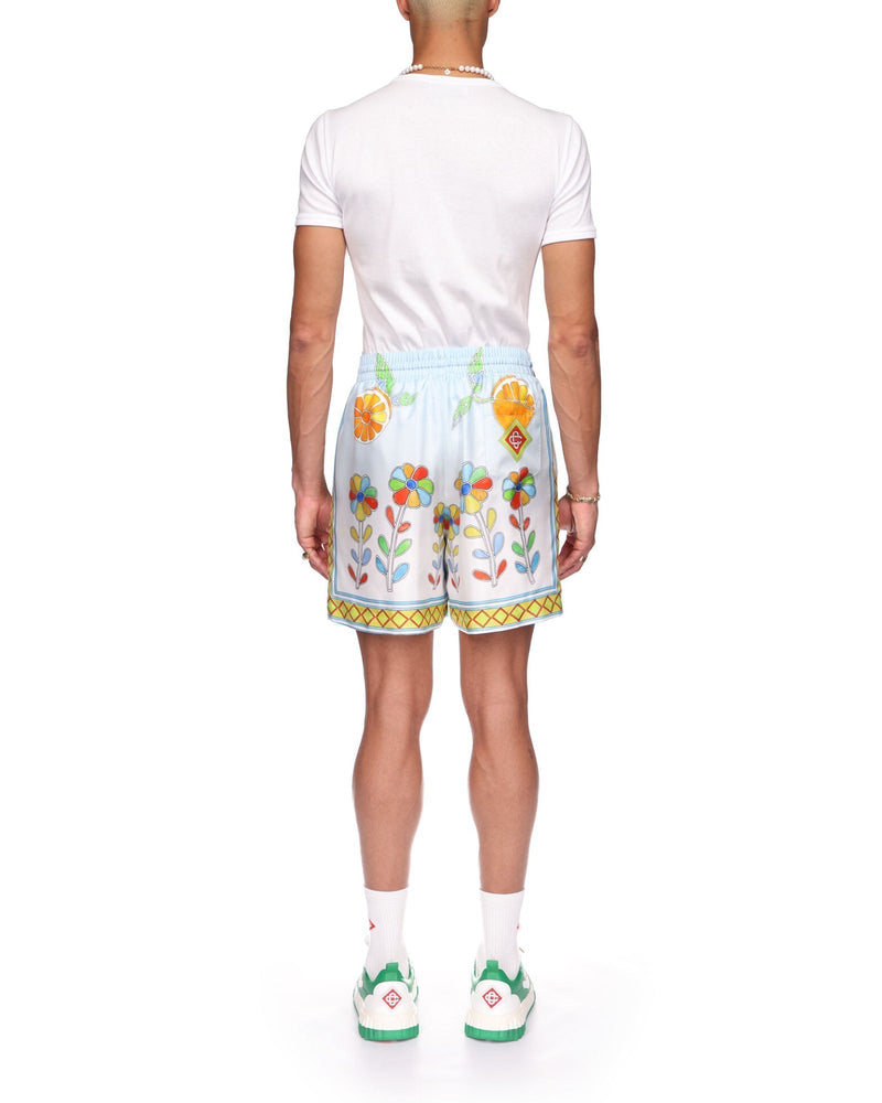 Yoruba Flowers Silk Shorts